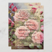 Klassische geschiedene Eltern Hochzeitseinladungen Einladung (Vorne/Hinten)