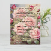 Klassische geschiedene Eltern Hochzeitseinladungen Einladung (Stehend Vorderseite)