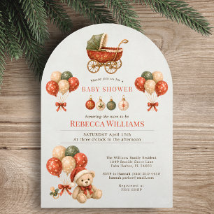 Klassische geschlechtsneutrale Babyparty zu Weihna Einladung