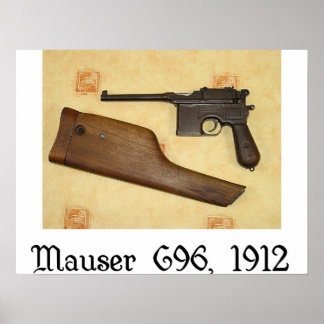 klassische Gewehre - Mauser C96 Poster