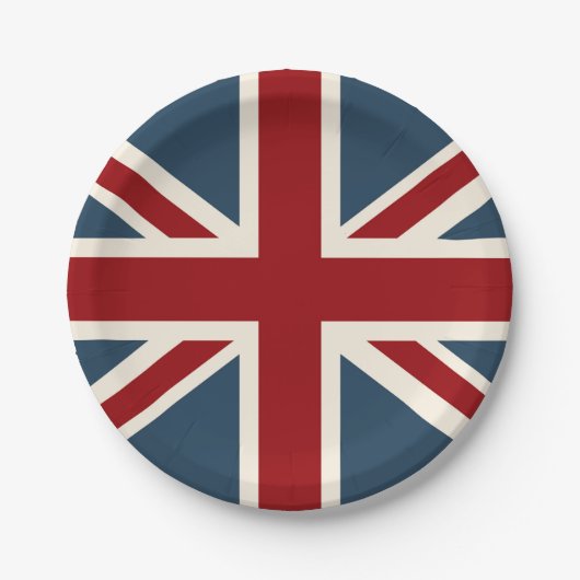 Klassische Gewerkschafts-Jack-Flagge Pappteller (Vorderseite)