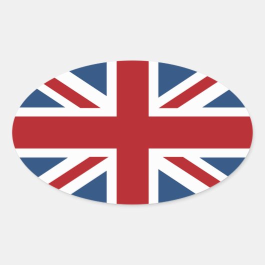Klassische Gewerkschafts-Jack Ovaler Aufkleber (Vorderseite)