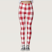 Klassische Gingham Checkered Style Leggings (Vorderseite)