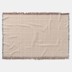 Klassische Gingham-Karo-Rosa-Blush-Babymädchen  Decke