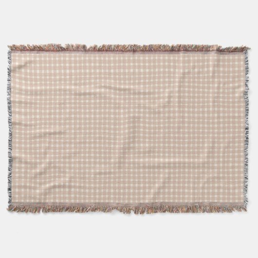 Klassische Gingham-Karo-Rosa-Blush-Babymädchen Decke (Vorderseite)