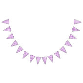 Klassische Gingham-Orchidee Purpur Wimpelkette (Alle)