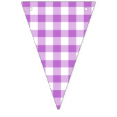 Klassische Gingham-Orchidee Purpur Wimpelkette (Dritte Fahne)