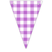 Klassische Gingham-Orchidee Purpur Wimpelkette (Zweite Fahne)
