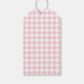 Klassische Gingham Pink-Geschenkmarke Geschenkanhänger (Vorderseite)