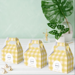 Klassische Gingham-Preppy-Gastgeschenk Hochzeit Geschenkschachtel