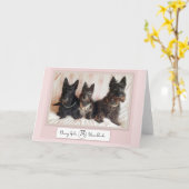 Klassische Girls tragen Perlen Note Card Karte (Gelbe Blume)