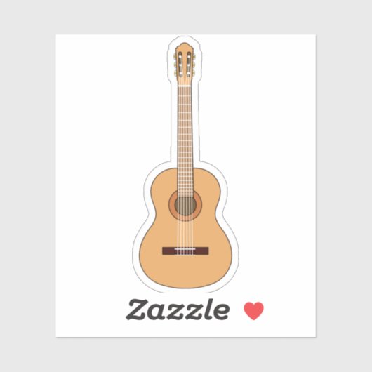 Klassische Gitarre ! Aufkleber (Blatt)