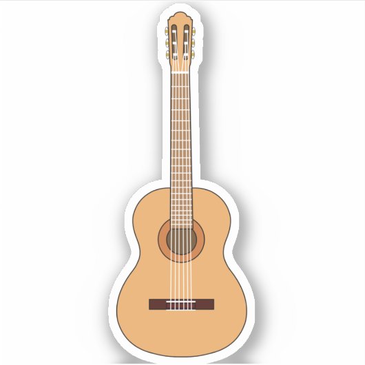 Klassische Gitarre ! Aufkleber (Vorderseite)