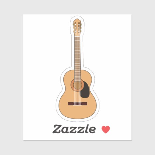 Klassische Gitarre ! Aufkleber (Blatt)