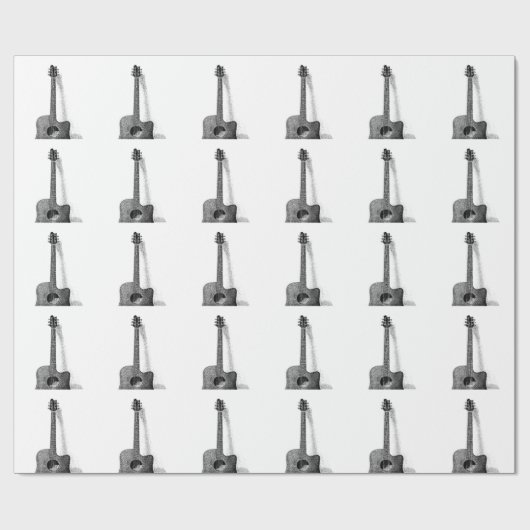 Klassische Gitarre Geschenkpapier (Flach)