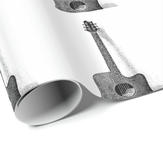 Klassische Gitarre Geschenkpapier (Rolleneckpunkt)