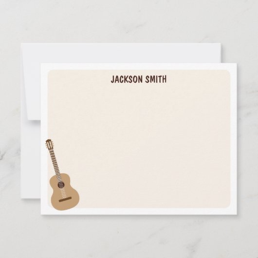Klassische Gitarre Mitteilungskarte (Vorderseite)
