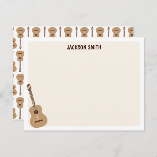 Klassische Gitarre Mitteilungskarte (Vorne/Hinten)