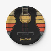 Klassische Gitarre Pappteller (Vorderseite)