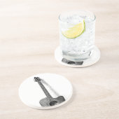 Klassische Gitarre Sandstein Untersetzer (Seite)