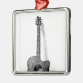 Klassische Gitarre Silbernes Ornament (Links)