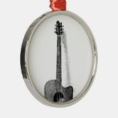 Klassische Gitarre Silbernes Ornament (Rechts)