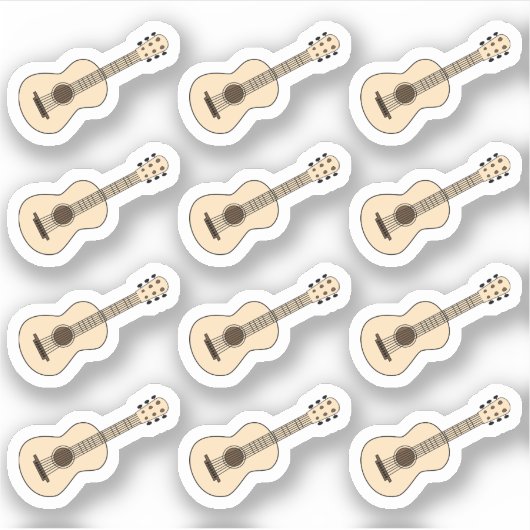 Klassische Gitarrenmusik Lesson Erinnerung Bujo Pl Aufkleber (Vorderseite)