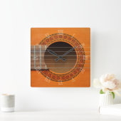 Klassische Gitarrenuhr Quadratische Wanduhr (Zuhause)