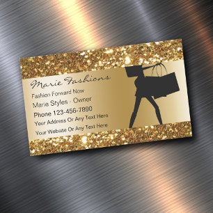 Klassische Glitzermode Magnetische Visitenkarte