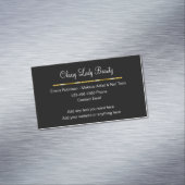 Klassische Glitzy Beauty Magnetic Business Cards Magnetische Visitenkarte (Beispiel)