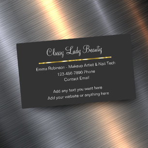 Klassische Glitzy Beauty Magnetic Business Cards Magnetische Visitenkarte