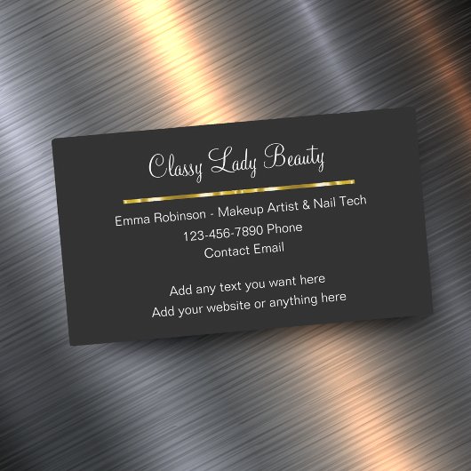 Klassische Glitzy Beauty Magnetic Business Cards Magnetische Visitenkarte
