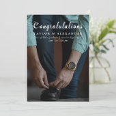 Klassische Glückwünsche Script Foto Abschluss Ankündigung (Stehend Vorderseite)