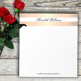 Klassische Gold Bands Name Personalisiert Notizblock