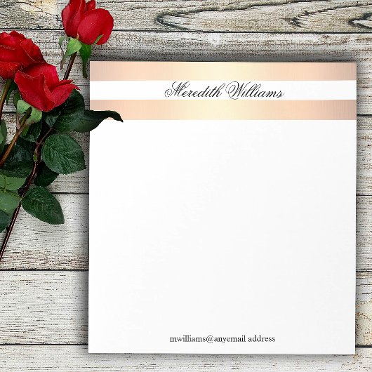 Klassische Gold Bands Name Personalisiert Notizblock