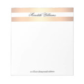 Klassische Gold Bands Name Personalisiert Notizblock (Vorderseite)