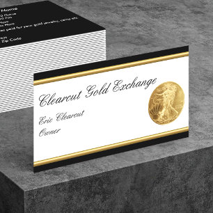 Klassische Gold Investment Business Cards Visitenkarte