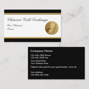 Klassische Gold Investment Business Cards Visitenkarte