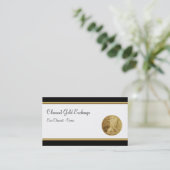 Klassische Gold Investment Modern Business Cards Visitenkarte (Stehend Vorderseite)
