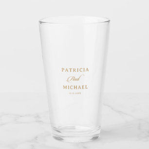 Klassische Gold-Kalligrafie-Hochzeit  Glas