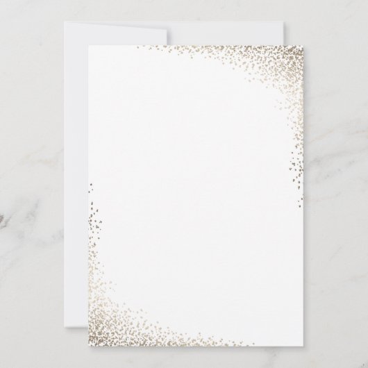 Klassische Gold Script-Elegante Hochzeit Einladung (Rückseite)