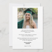 Klassische Gold Script-Foto-Klasse des Abschlusses Ankündigung (Rückseite)