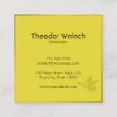 Klassische Goldbiene Beruflich Quadratische Visitenkarte (Rückseite)