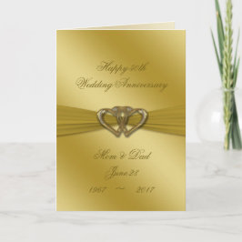 Klassische Golden 50. Wedding Anniversary Card Karte
