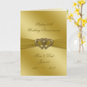 Klassische Golden 50. Wedding Anniversary Card Karte (Gelbe Blume)