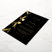 Klassische Golden Mini Kapsel Hochzeit Folieneinladung (Gedreht)