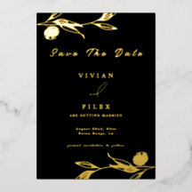Klassische Golden Mini Save the Date Karte