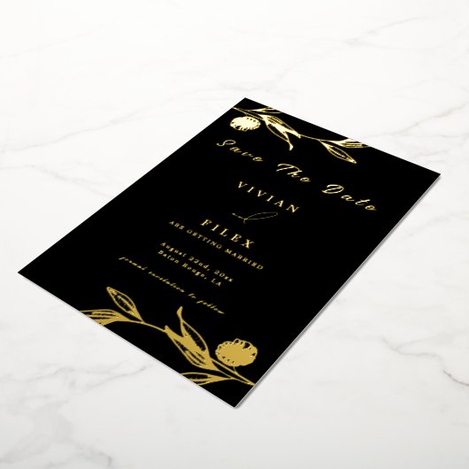 Klassische Golden Mini Save the Date Karte (Gedreht)