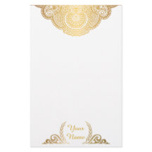Klassische Golden Personalisiert Stationery