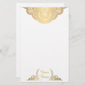 Klassische Golden Personalisiert Stationery Briefpapier (Vorne/Hinten)